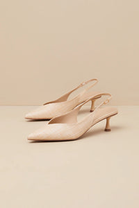 Sonny Slingback Pumps, Natural Raffia