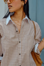 Load image into Gallery viewer, Peta Oversized Shirt Toffee Check
