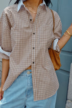 Load image into Gallery viewer, Peta Oversized Shirt Toffee Check
