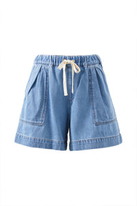 Darcey Denim Shorts Mid Blue