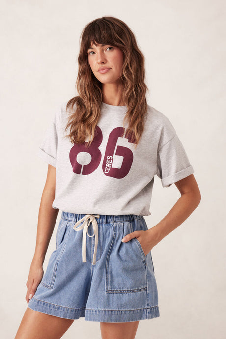 Darcey Denim Shorts Mid Blue