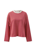 Load image into Gallery viewer, Beau Long Sleeve Slouchy Tee Mulberry Red Stone
