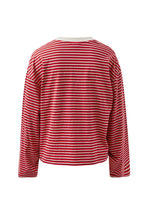 Load image into Gallery viewer, Beau Long Sleeve Slouchy Tee Mulberry Red Stone