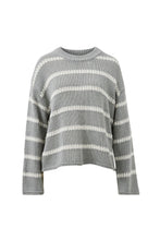 Load image into Gallery viewer, Lila Oversized Knit Crew Grey Marle