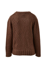 Load image into Gallery viewer, Sage Chunky Knit Crew Chocolate
