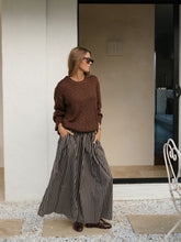 Load image into Gallery viewer, Sage Chunky Knit Crew Chocolate