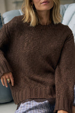 Load image into Gallery viewer, Sage Chunky Knit Crew Chocolate