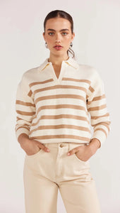Staple The Label - Kennedy Polo Jumper, White/Natural