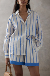 Sancia The Label - The Salma Shirt, Riviera Stripe