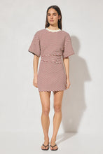 Load image into Gallery viewer, Aura Mini Dress Burgundy Stripe - Mon Renn