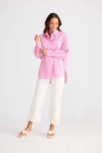 Isabel Shirt, Pink White Stripe