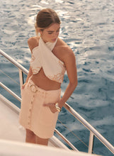 Load image into Gallery viewer, Cruising Denim Skirt Coral - Esmaee