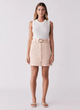 Load image into Gallery viewer, Cruising Denim Skirt Coral - Esmaee