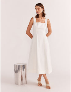 Staple The Label - Innes Denim Midi Dress, White