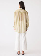 Load image into Gallery viewer, Sahara Shirt, Sage Stripe