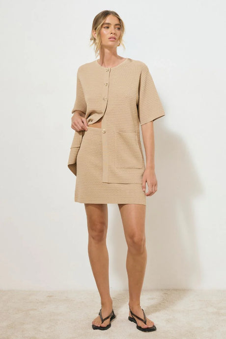Memoir Knit Top Stone - Mon Renn