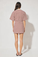 Load image into Gallery viewer, Aura Mini Dress Burgundy Stripe - Mon Renn
