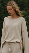 Load image into Gallery viewer, Winter Retreat merino wool cotton pullover Nougat- Talamaya