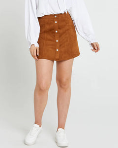 Sass Clothing - Becca Skirt, Brandy Brown