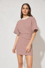 Load image into Gallery viewer, Aura Mini Dress Burgundy Stripe - Mon Renn