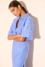 Load image into Gallery viewer, Zahara Embroidered Midi Dress Blue
