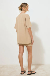 Memoir Knit Skirt Stone - Mon Renn