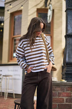 Load image into Gallery viewer, Beau Long Sleeve slouchy coco and sky blue