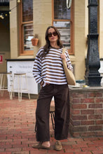 Load image into Gallery viewer, Beau Long Sleeve slouchy coco and sky blue