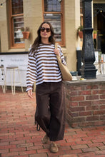 Load image into Gallery viewer, Beau Long Sleeve slouchy coco and sky blue