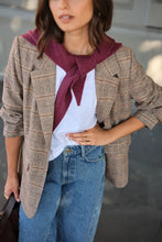 Load image into Gallery viewer, Joni Blazer Brown  Check Ceres Life