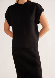 MOS The Label - Wistful Knit Vest, Black Knit