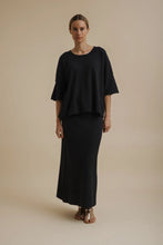Load image into Gallery viewer, Retreat Cotton Twist Tee Pullover, Deep Ocean