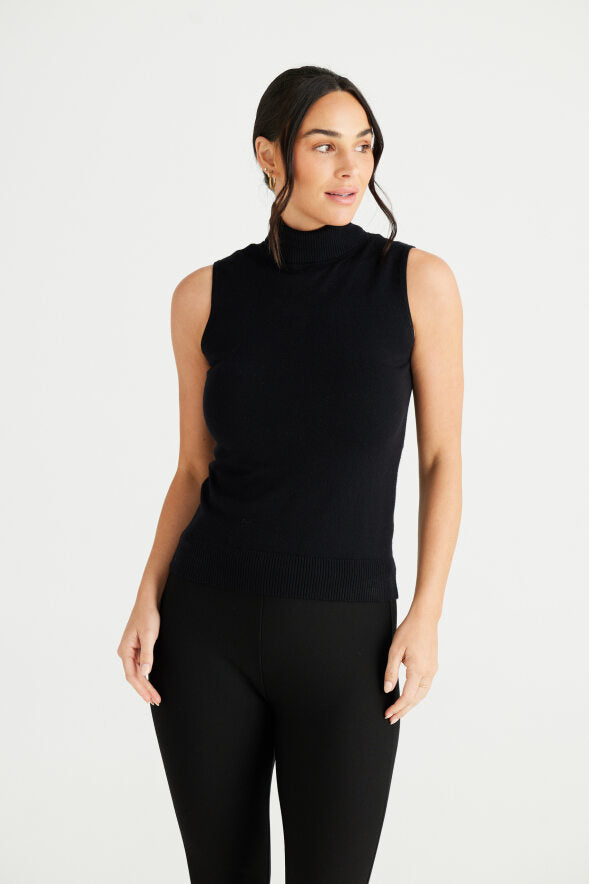 Brave & True - Skye Knit Top, Black