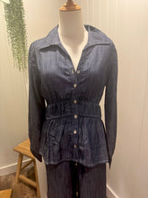 Load image into Gallery viewer, Ziggy Denim Ruched shirt