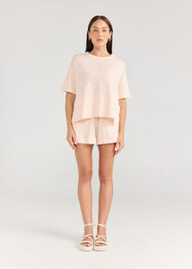 Boxy Tee Stripe Peony