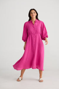 Brave & True - Affirmation Dress, Fuschia