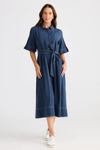 Load image into Gallery viewer, Leo Dress, Navy Linen