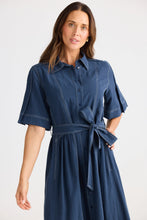 Load image into Gallery viewer, Leo Dress, Navy Linen