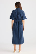 Load image into Gallery viewer, Leo Dress, Navy Linen