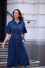 Load image into Gallery viewer, Leo Dress, Navy Linen