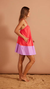 Minkpink - Cartagena Mini Dress, Red Block
