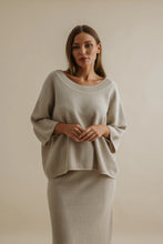 Load image into Gallery viewer, Coral Knitted Tee Pullover Sand - Talamaya