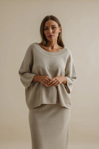 Coral Knitted skirt Sand - Talamaya