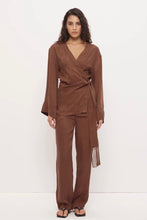 Load image into Gallery viewer, Imprint Kimono Top, Nutmeg