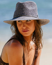 Load image into Gallery viewer, Magdalena Raffia Style Hat, Denim (BD190)
