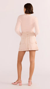 Dahlia  denim skirt  pink - Minkpink