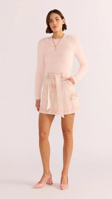 Dahlia  denim skirt  pink - Minkpink