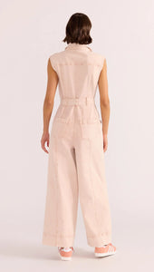 Dahlia denim panel jumpsuit pink - Minkpink