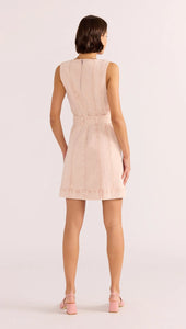 Dahlia denim panel mini dress pink -Minkpink