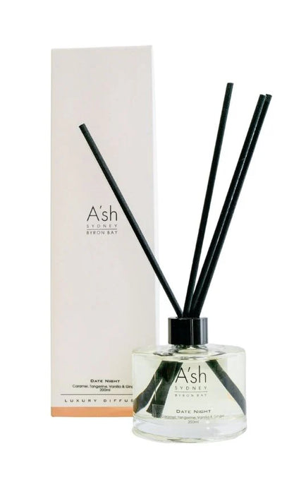 Ash Candles - Date Night Caramel, Tangerine, Vanilla & Ginger Diffuser